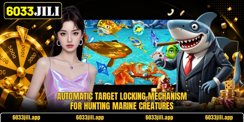 Automatic target locking mechanism for hunting marine creatures