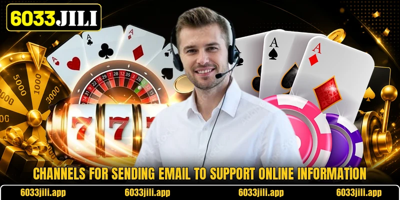 Channels for sending email to support online information