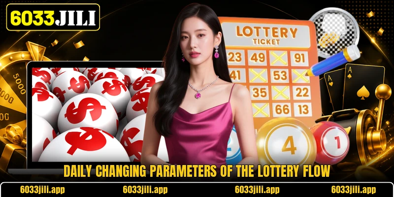 Daily changing parameters of the lottery flow