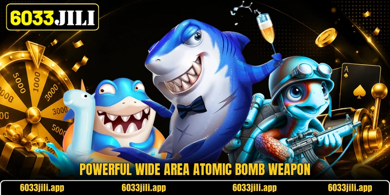 Powerful wide area atomic bomb weapon